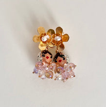 Cargar imagen en el visor de la galería, Aretes Estelita tornasoles transparentes.
