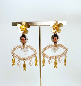 Aretes pollera del mar