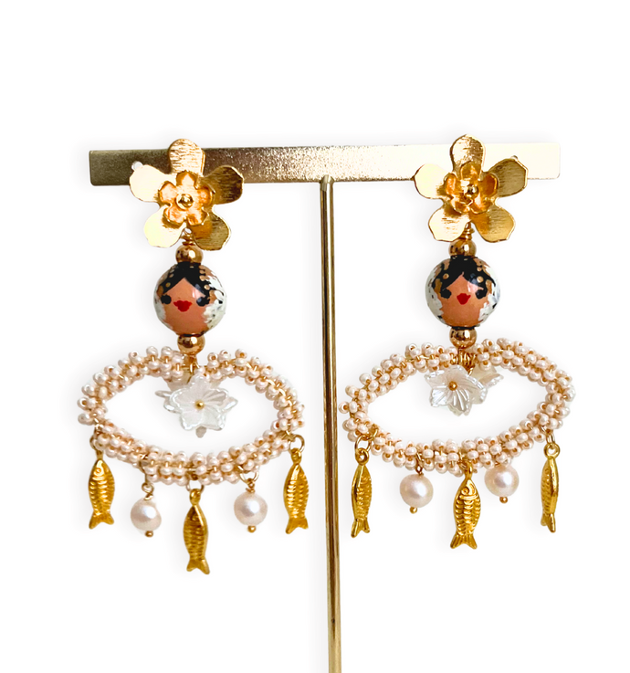 Aretes pollera del mar