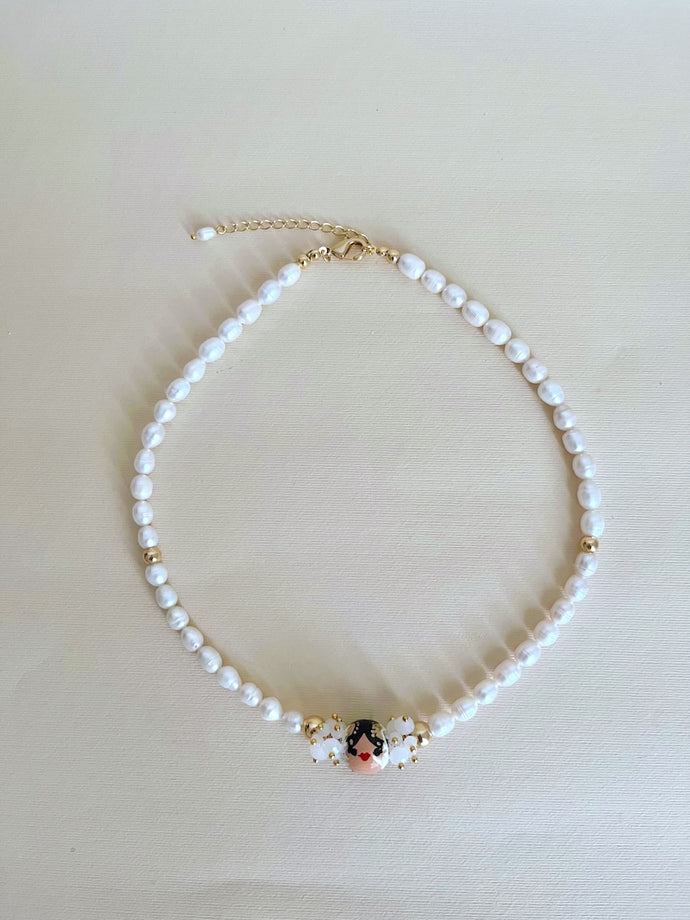 Collar Estela Perlado singular