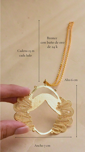 Collar Heredera XL con plata, con perlas.