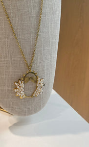 Collar Heredera XL con plata, con perlas.