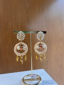 Aretes mar y pollera