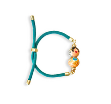 Cargar imagen en el visor de la galería, Pulsera de cordón turques empollerada naranja
